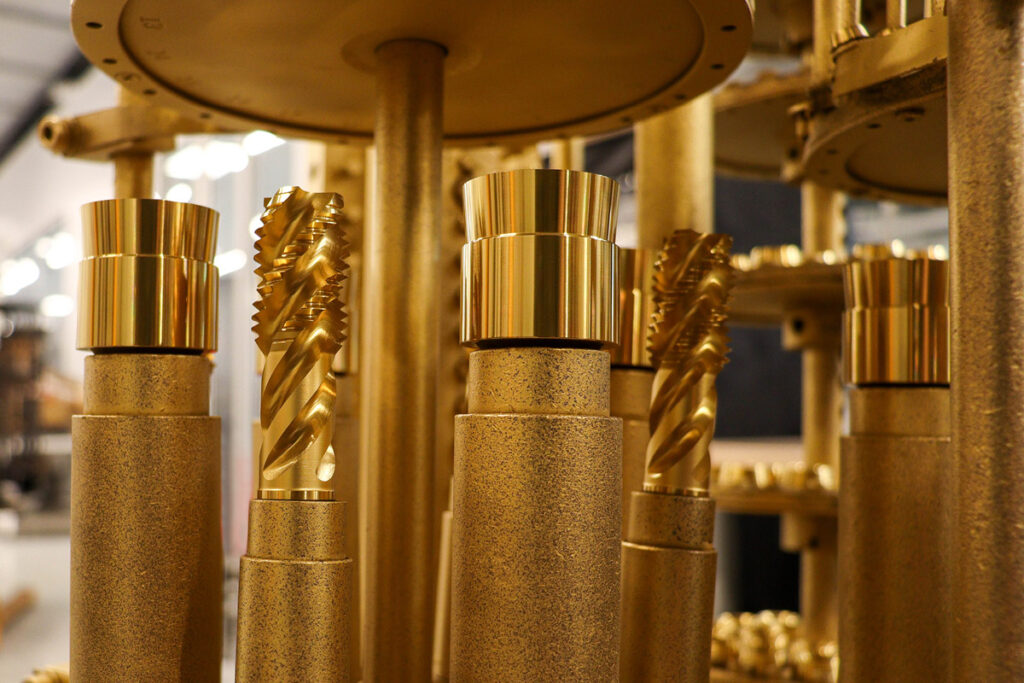 Various tools after being coated by Kyocera hardcoating